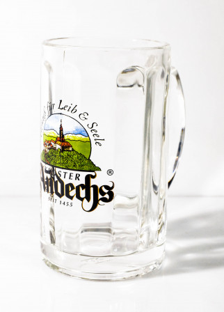 Kloster Andechs Bier, Bierkrug, Bierseidel im Reliefschliff 0,2l