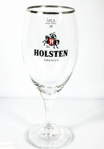 Holsten Pilsener, Glas / Gläser Pokalglas 0,25l, Silber-Platin Rand, Hamburg