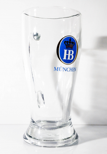 Hofbräu Bier München, Glas / Gläser Bauchiger Bierseidel, Bierkrug 0,5l Baviera 67cl