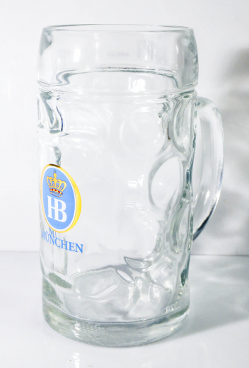 Hofbräu Bier München, Glas / Gläser Bierseidel, Bierkrug 0,5l Isar Seidel