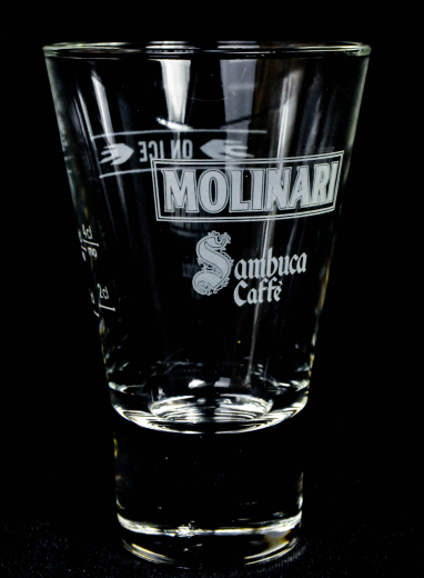 Molinari Extra Sambuca Shotglas sehr große Ausführung, 2cl/4cl, On Ice