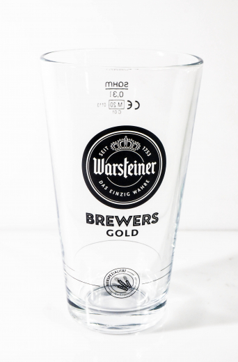 Warsteiner Bier, American Lager Frankonia Bierglas 0,3l Brewers Gold