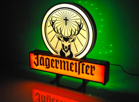 Jägermeister Kräuterlikör Leuchtreklame Leuchtwerbung LED Leuchte Deko NEU OVP