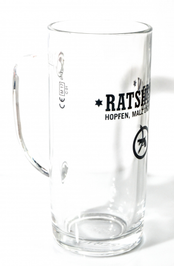 Ratsherrn Bier, Glas / Gläser Donauseidel, Bierkrug, Bierseidel 0,3l Hamburg Revolver
