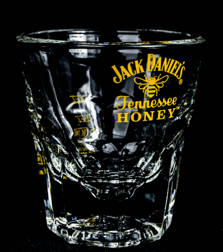 Jack Daniels Whisky, Relief Glas, Tumbler Honey APS 2cl / 4cl