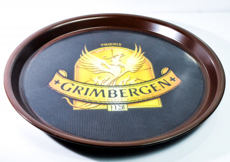 Grimbergen Bier, Serviertablett, Kellnertablett, braun, Phonix