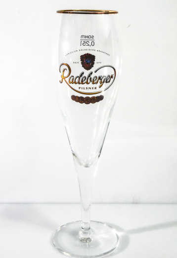 Radeberger Bier, Bierglas, Pokalglas 0,25l mit Goldrand