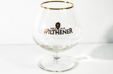 Wilthener Weinbrand Schwenkerglas, Schnapsglas Goldrand 2cl / 4cl