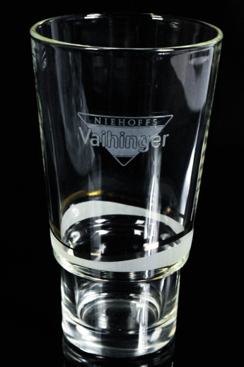 Vaihinger Saft, Niehoffs Longdrinkglas, Cocktailglas 0,4l weiß satiniert mit Chromveredelung