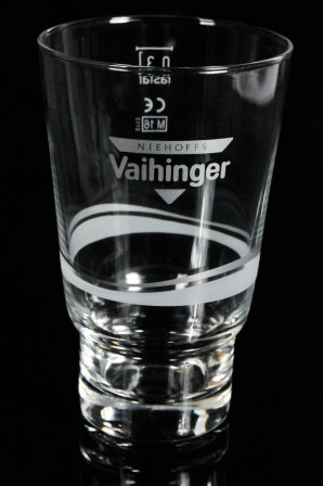 Vaihinger Saft, Niehoffs Glas / Gläser Longdrinkglas, Cocktailglas 0,3l grau satiniert mit Chromveredelung