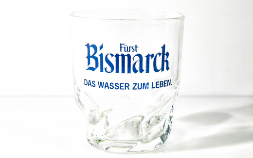 Fürst Bismarck Wasser, Design Wasserglas, Relief im unteren Bereich 0,1l Leben