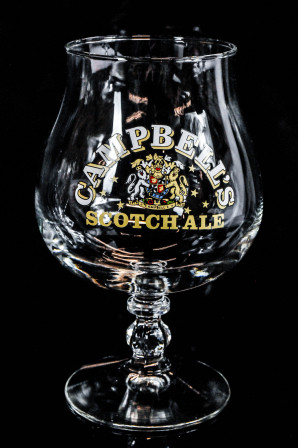 Campells Scotch Ale Bierglas, Bierschwenker belgische Brauart