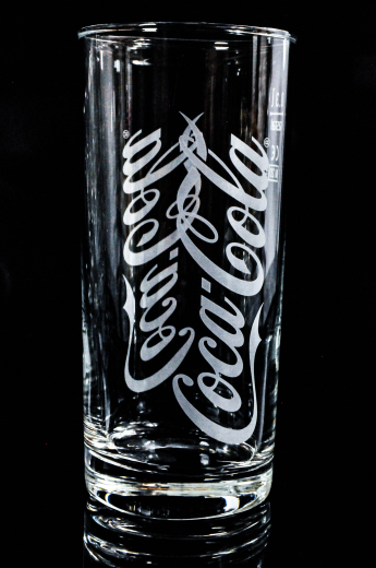 Coca Cola Glas / Gläser Longdrinkglas 0,3l Schriftzug vertikal