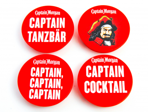 4 x Set Captain Morgan Rum , Handyhalterung Sockets, herausziehbar, Griffhalter, Fingerhalter