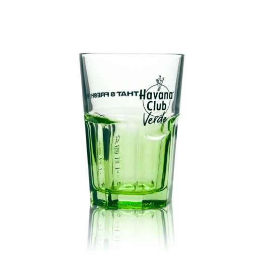 Havana Club Rum, Cocktailglas, Stapelglas Verde 34cl Grüne Ausführung
