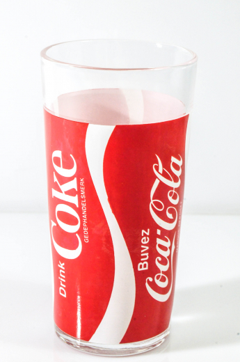 Coca Cola, Deutsch Französisch Amerikanisches Sprachen Coca Cola Longdrinkglas 0,2l