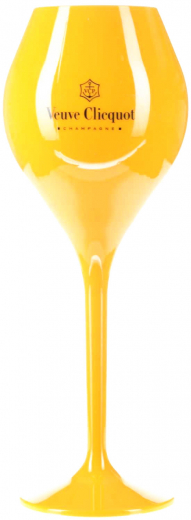 Veuve Clicquot Champagner Glas / Gläser Acryl Kunststoff Trendy Orange