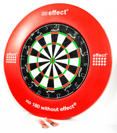 Effect Enery, XXL Dartscheibe B-Grade Sisal, Dartboard 6 Pfeile und Schutzring