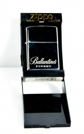 Ballantines Whisky, Zippo Edelstahl Chrom Feuerzeug limitiert 759/1000 Yust fine