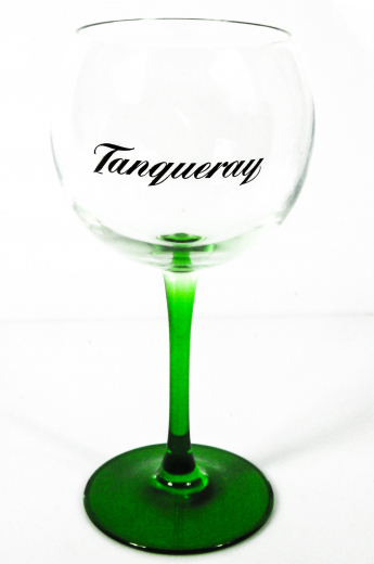 Tanqueray Gin Glas / Gläser, Ginglas, COPA Ballonglas, grüner Stiel 30cl