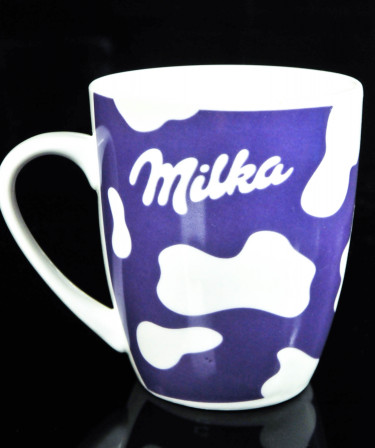 Milka Schokolade, Kaffeebecher, Schoko Becher, Tasse Kakao Becher Kuhflecken