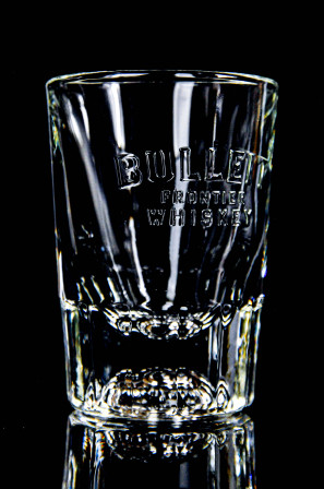 Bulleit Whiskey Glass Shot Glass Stamper in high-quality relief cut