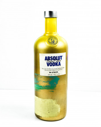 Absolut Vodka, Echtglas Dekoflasche Showbottle 1,0l UNIQUE EDITION 3718674