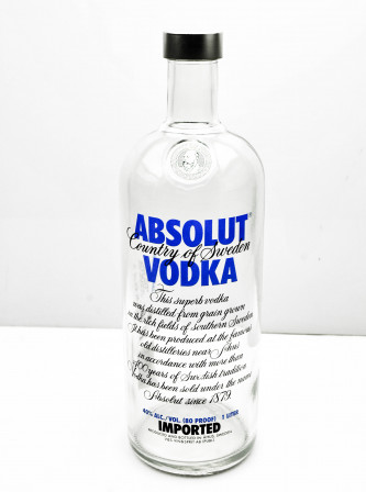 Absolut Vodka, real glass decorative bottle Showbottle 1.0l IMPORTED