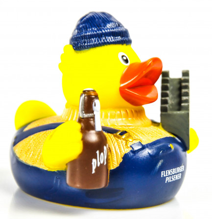 Flensburger Pilsener, Badeente Duck Quietscheentchen Gummiente Plastikente Ente