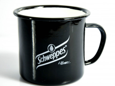 Schweppes, Emaile Metall Becher, Kaffeebecher, Tasse, Moskow Mule Becher