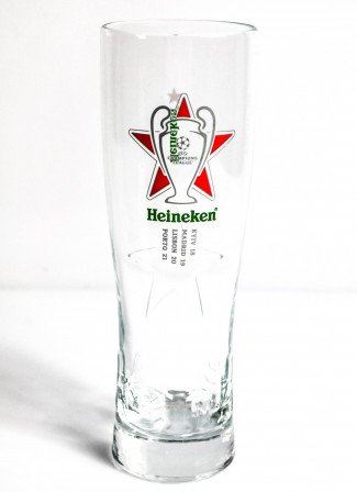 Heineken Bier, Glas / Gläser Ellipse Image 0,25l Relief Stern Champions League