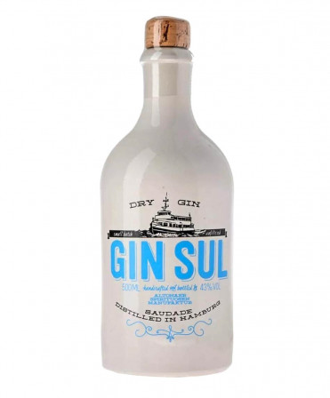 Gin Sul, Echt Tonglas Dekoflasche Showbottle 0,5l Distilled in Hamburg