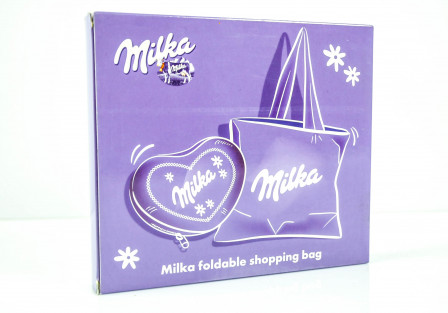 Milka Schokolade, Einkaufstasche, Falt-Shopper, Shopping Bag / Strandtasche Herz