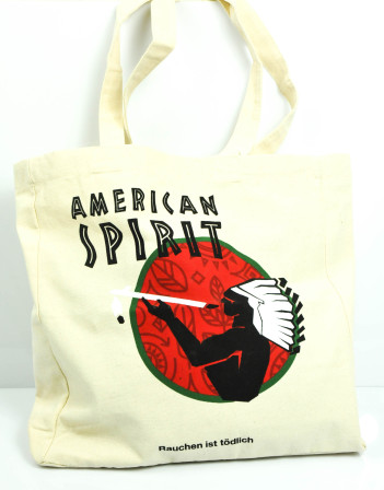 American Spirit, XL Strandtasche Beachbag Shopper Einkaufstasche Jutebeutel