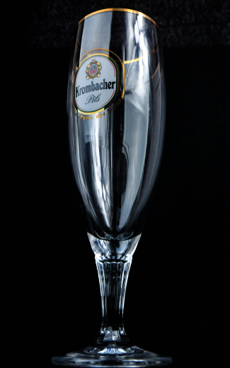 Krombacher Glas, Gläser, Bierglas, Biergläser, Goldrand Pokal 0,3l