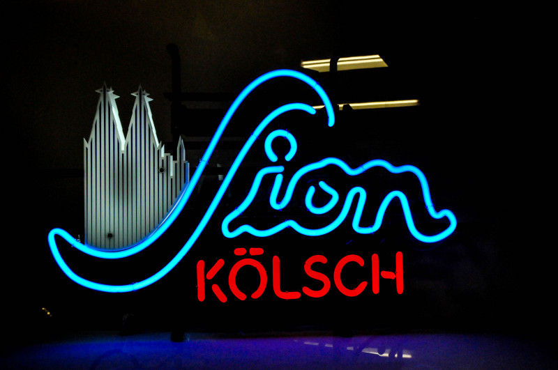 Sion Kolsch Neon Leuchtreklame Leuchtwerbung Zweifar