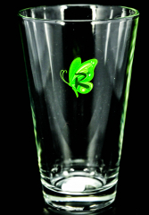 Riemerschmid Sirup Glas / Gläser, Trinkglas Schmetterling grün