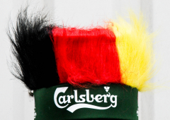 Carlsberg Bier, Mütze, Hut, Fanhut, Partyhut Fan-Haare Deutschland