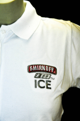 Smirnoff Vodka Polo-Shirt, weiß, ICE Gr. M