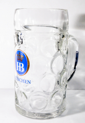 Hofbräu Bier Glas / Gläser, Bierkrug, Bierglas, Bräuhaus, Maßkrug, Seidel, 1Liter