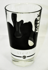 Likör / Licor 43 Glas / Gläser, Milchglas, schwarz satiniert, Latte Macchiato,Tropfen