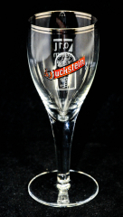 Duckstein Glas / Gläser Bierglas, Mini Pokal 0,1l, m. doppelten Silberrand