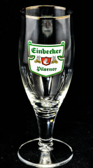 Einbecker Bier Glas / Gläser, Bierglas Pokal 0,2 l, Silberrand, Sahm