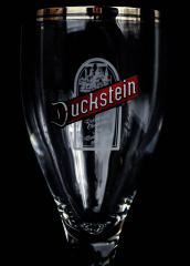 Duckstein Bier Brauerei Pokal Glas Harzer Schild weiß 0,3l