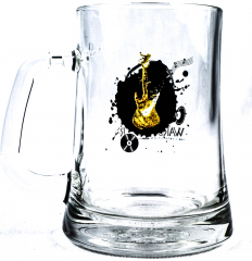 Warsteiner Bier Brauerei Sammelkrug Seidel, Bierglas / Gläser 0,3 l, Gitarre