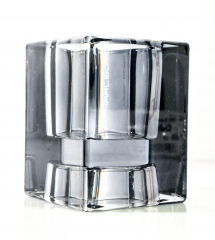 Marlboro Glas Windlicht, Teelicht, Bleikristall, graue Ausführung, sehr massiv..sehr edel..