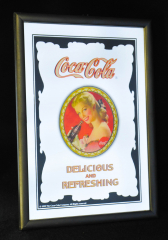 Coca Cola Werbespiegel, Barspiegel, Spiegel, Rahmen,DELICIOUS