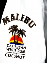 Malibu Rum, Polo Shirt Weiss Men Gr.L, alles sehr edel gestickt, 100% Cotton