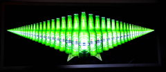 Heineken Bier, Bier, LED aufbauende Leuchtreklame in Alurahmen.