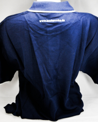 Becherovka Vodka Polo Shirt, Men, Gr.L, blau mit weißem Absatz